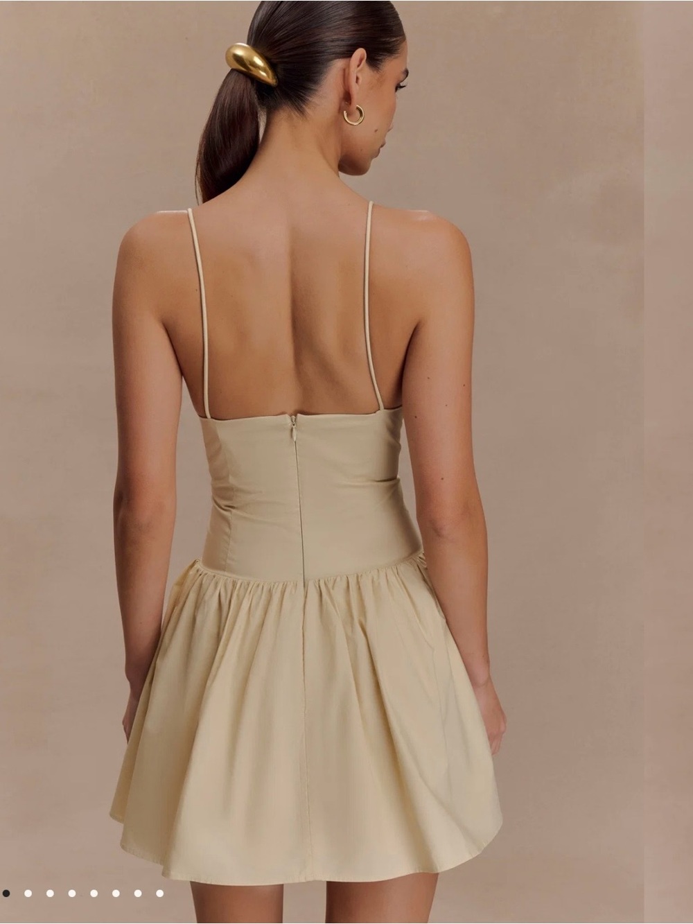 Meshki Cream Ruffle Mini Dress - Picture 2 of 5